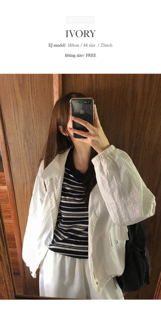 Rosive Loose Fit String Windbreaker Jumper