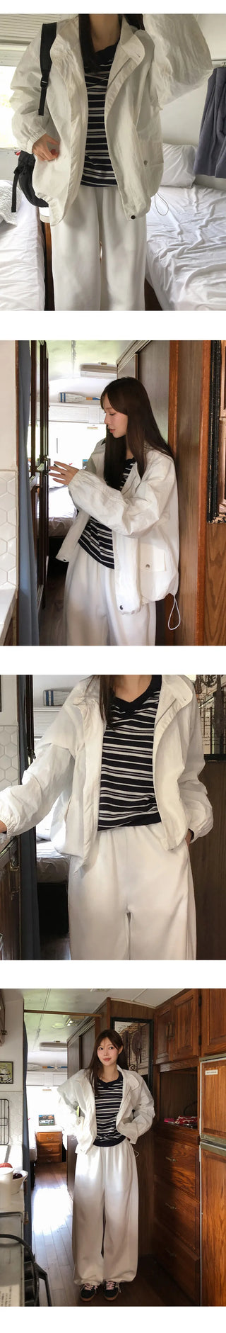 Rosive Loose Fit String Windbreaker Jumper