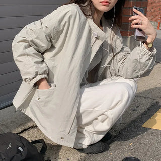 Rosive Loose Fit String Windbreaker Jumper