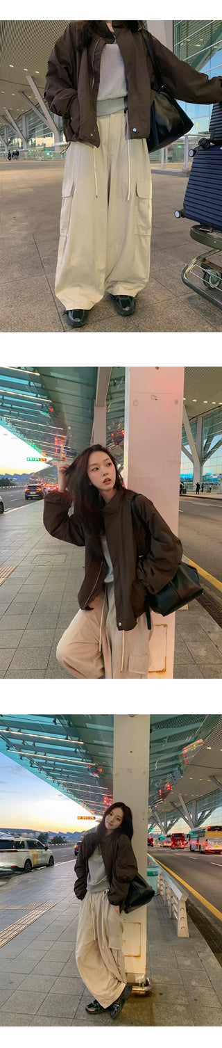 Rosive Loose Fit String Windbreaker Jumper