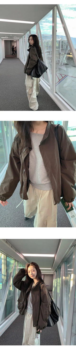 Rosive Loose Fit String Windbreaker Jumper