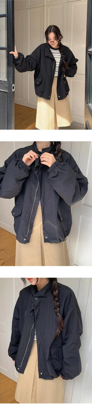Rosive Loose Fit String Windbreaker Jumper