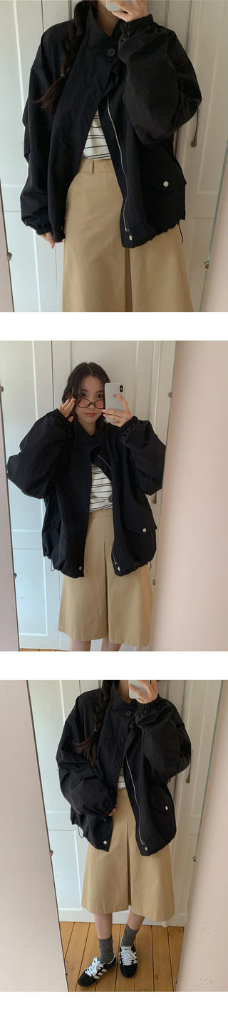 Rosive Loose Fit String Windbreaker Jumper