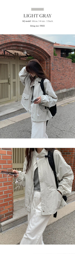 Rosive Loose Fit String Windbreaker Jumper