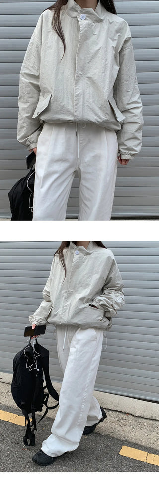 Rosive Loose Fit String Windbreaker Jumper