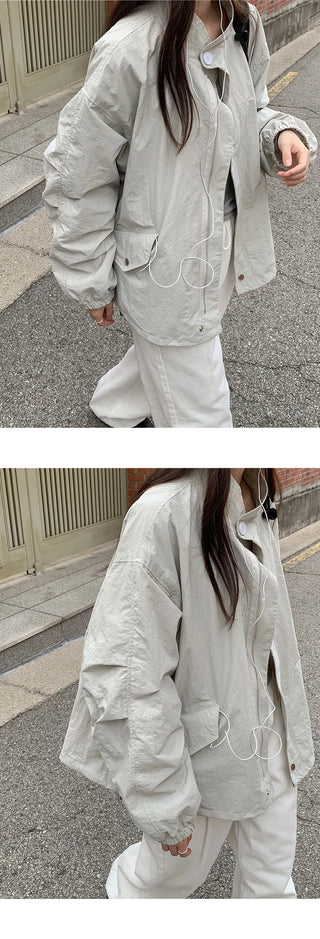 Rosive Loose Fit String Windbreaker Jumper