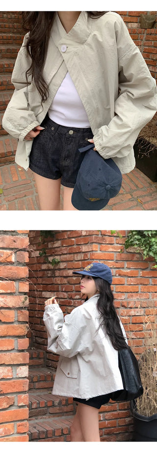 Rosive Loose Fit String Windbreaker Jumper