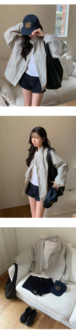 Rosive Loose Fit String Windbreaker Jumper