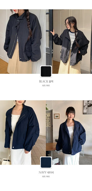 Rosive Loose Fit String Windbreaker Jumper