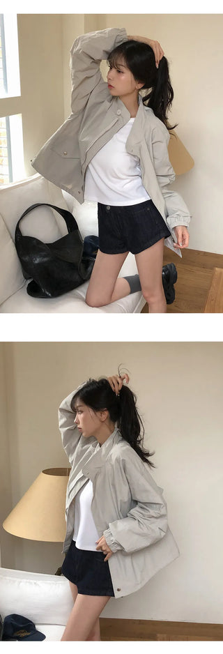 Rosive Loose Fit String Windbreaker Jumper