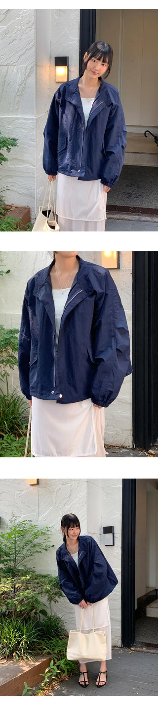 Rosive Loose Fit String Windbreaker Jumper