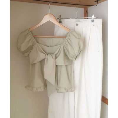 Luffy Off-Shoulder Ribbon Blouse