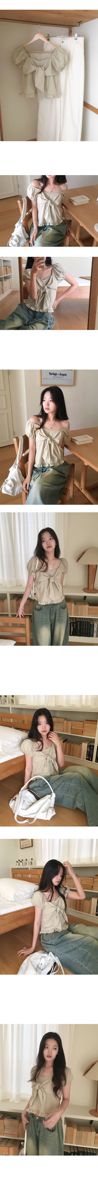Luffy Off-Shoulder Ribbon Blouse