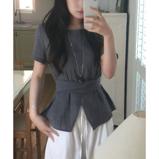Attention Wrap Blouse
