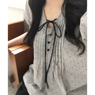 Dore Stripe Dot Blouse