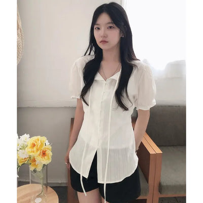 Adieu Puff Shirred Blouse