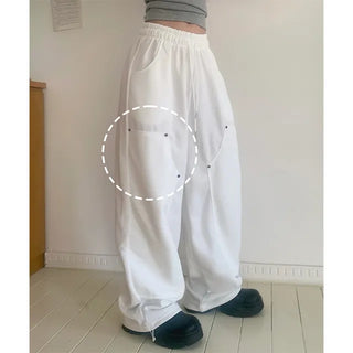 Move Rivet Point Jogger Wide String Long Pants