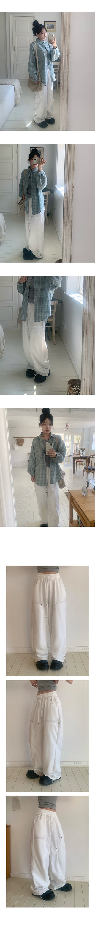 Move Rivet Point Jogger Wide String Long Pants