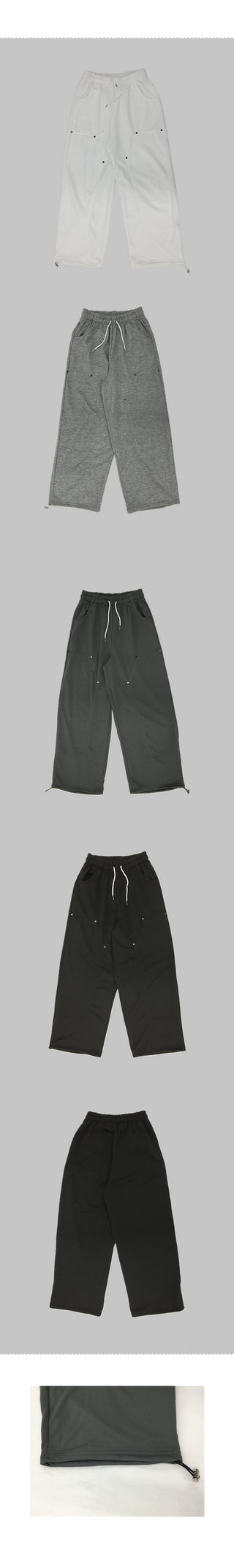 Move Rivet Point Jogger Wide String Long Pants