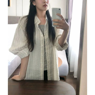Tree Stripe Linen Shirt