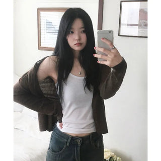 Peanut Round Knit Cardigan