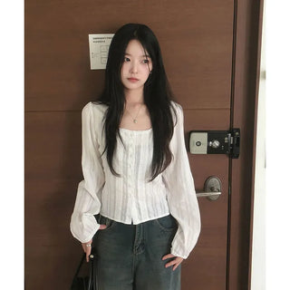 Rie Lace Cotton Blouse
