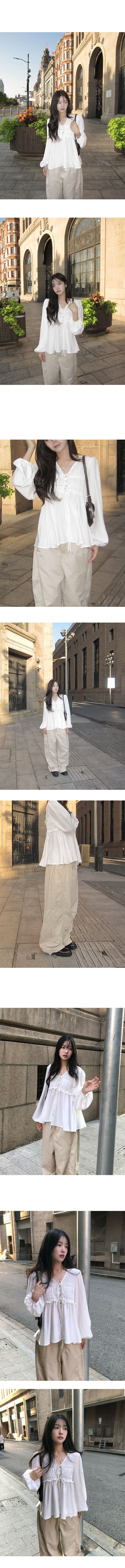 Odi Loose Fit Shirred Blouse