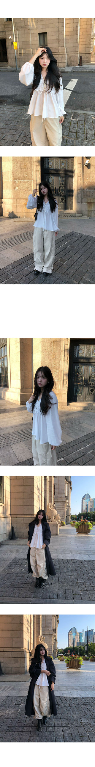 Odi Loose Fit Shirred Blouse