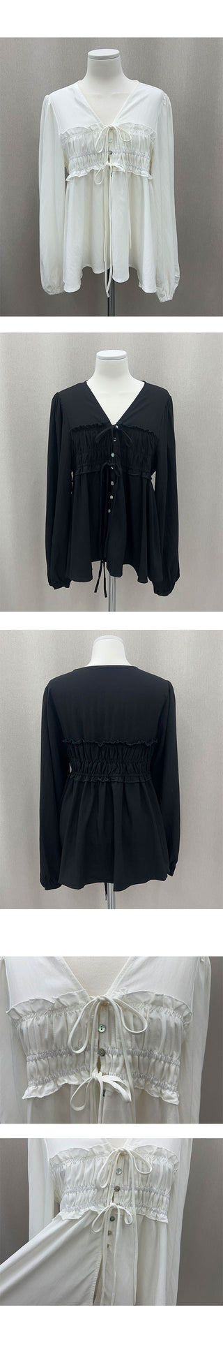 Odi Loose Fit Shirred Blouse