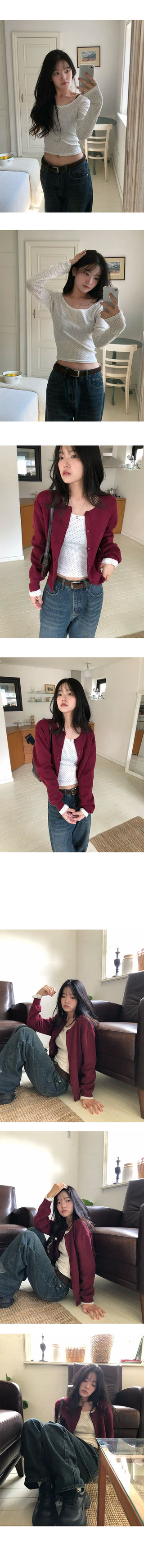 Andy Basic Round Cardigan