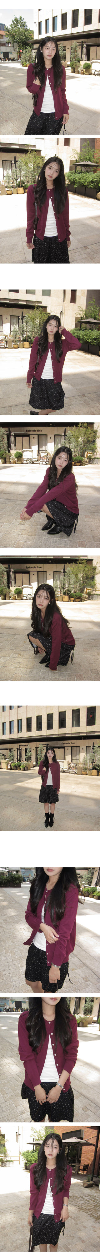 Violet Hidden Button Cardigan