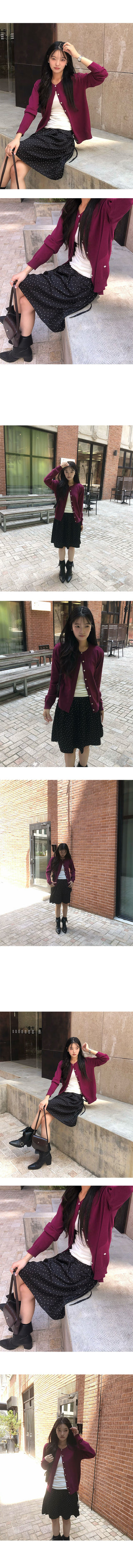 Violet Hidden Button Cardigan