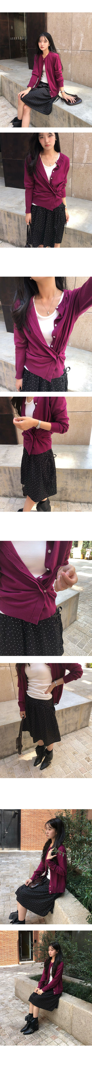 Violet Hidden Button Cardigan