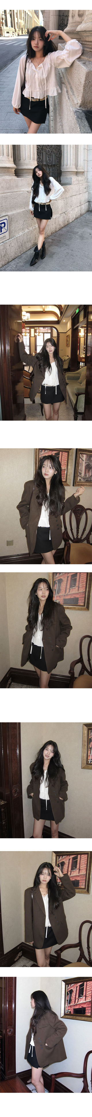 Formal Powdery Semi-Overfit Jacket