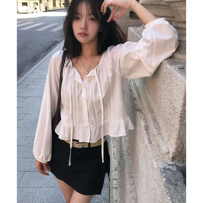 Melo Lace Frill Blouse