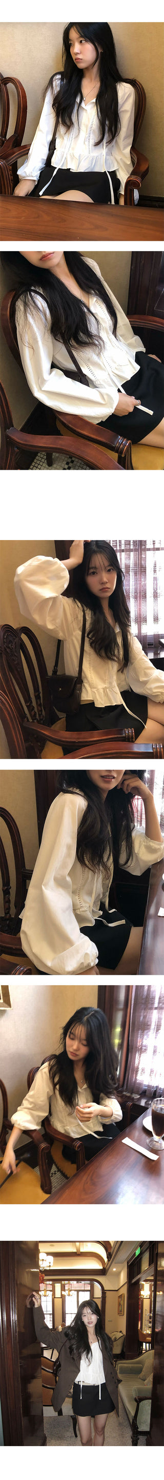 Melo Lace Frill Blouse