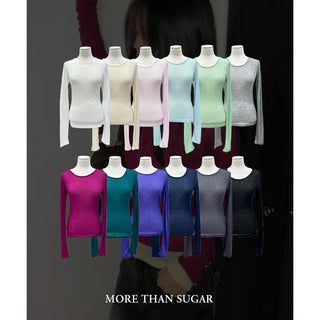 Heat Tencel See-through Round T-shirt