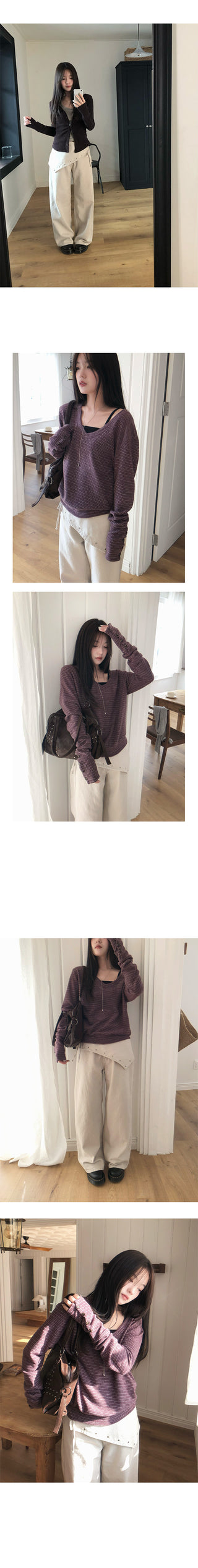 Zion Studded Point Semi-Wide Straight Fit Pants