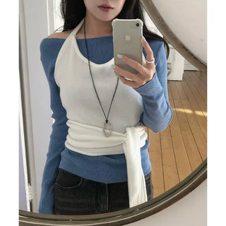 Hoi Fleece-Lined Strap Halter Sleeveless