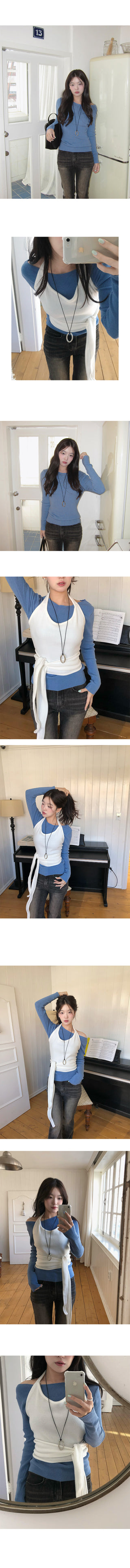 Hoi Fleece-Lined Strap Halter Sleeveless