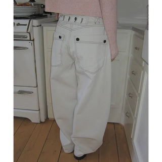 Cheat Wide Balloon Button Pants