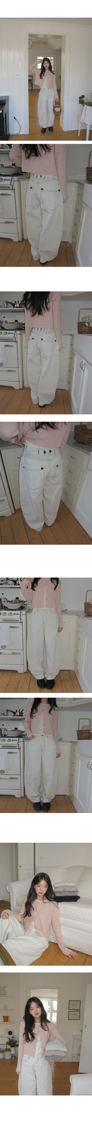 Cheat Wide Balloon Button Pants