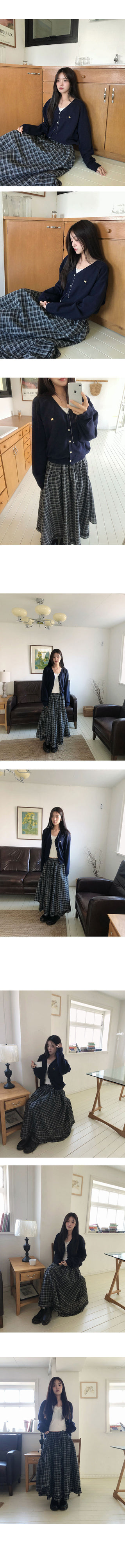 Hannah Check Long Skirt
