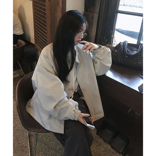 Crunchy Oversized Blouson Windbreaker Field Jacket