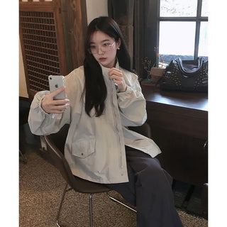 Crunchy Oversized Blouson Windbreaker Field Jacket