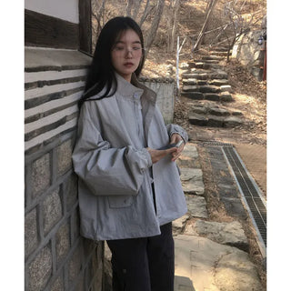 Crunchy Oversized Blouson Windbreaker Field Jacket