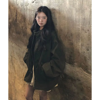 Tom Oversized Cotton High-Neck Short Field Jacket