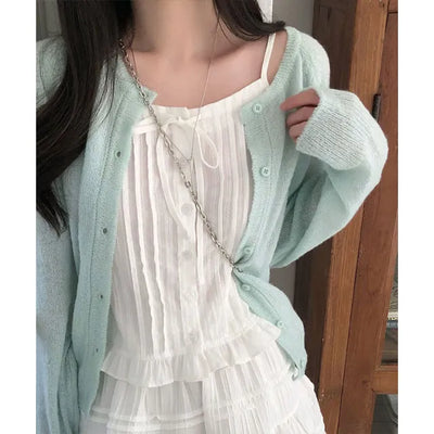 Saerom Pintuck Frill Sleeveless Blouse