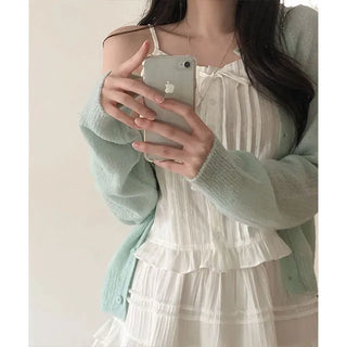 Saerom Pintuck Frill Sleeveless Blouse