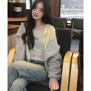 Poly Wool Mohair Round Cardigan